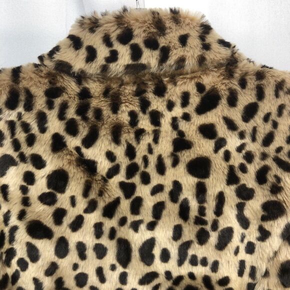 Cabi Josephine Coat XS Faux Fur Leopard Print Removable Cuffs Style 3727 - Picture 10 of 12